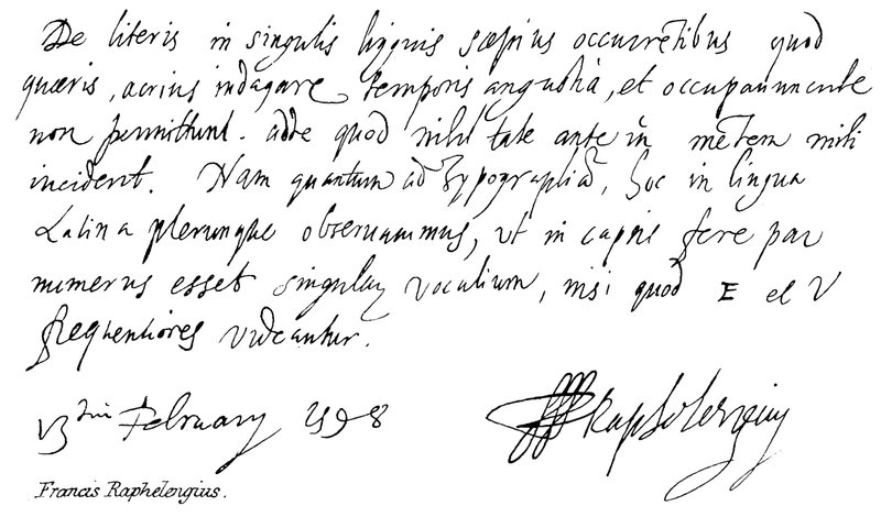 Franciszek Rafelengiusz autorstwa English School