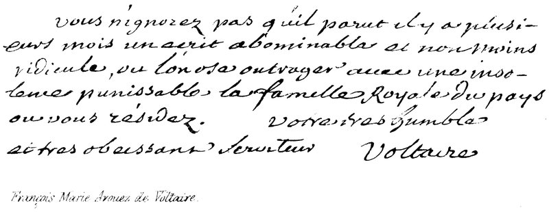 Francois Marie Arouet autorstwa Voltaire autorstwa English School