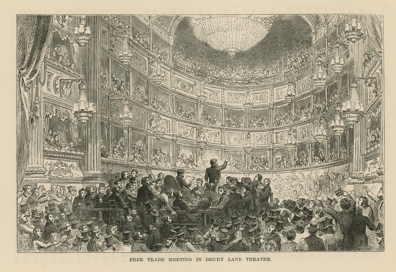Spotkanie Wolnego Handlu w Teatrze Drury Lane autorstwa English School