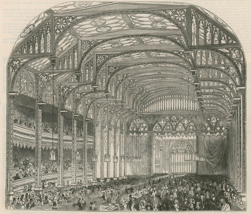 Bazar wolnego handlu, Covent Garden Theatre, Londyn autorstwa English School