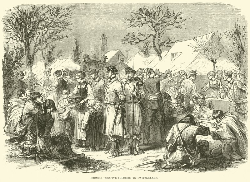 Francuscy uciekinierzy w Szwajcarii, listopad 1870 autorstwa English School