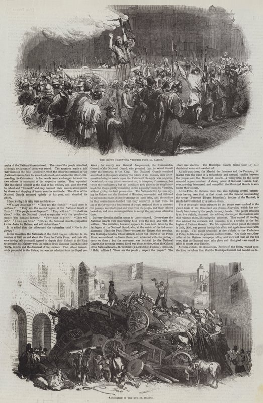 Rewolucja Francuska 1848 (grafika) autorstwa English School