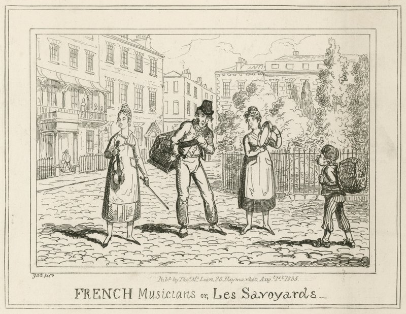 Francuscy muzycy lub Les Savoyards autorstwa English School