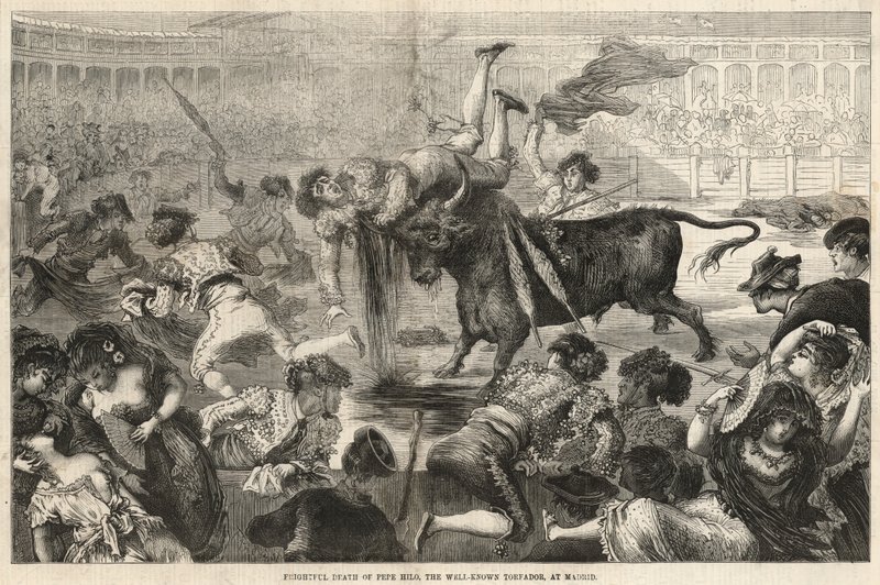 Straszna śmierć Pepe Hilo, znanego torreadora w Madrycie autorstwa English School