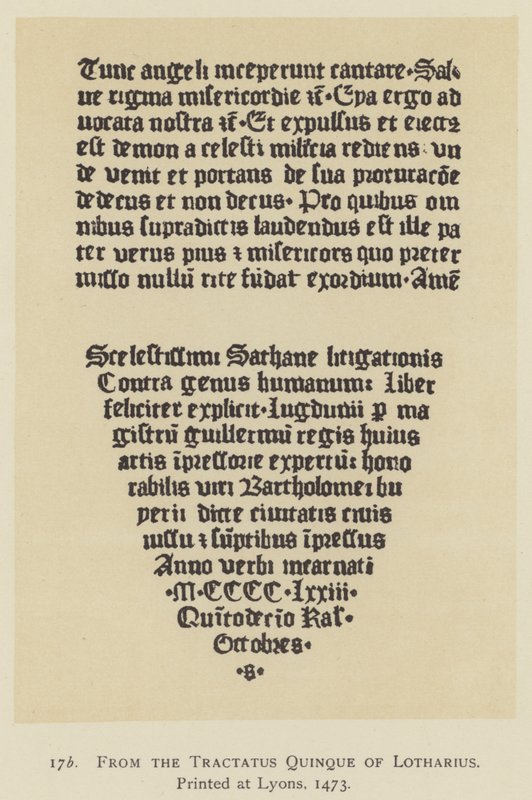 Z Tractatus Quinque of Lotarius, wydrukowanego w Lyonie autorstwa English School