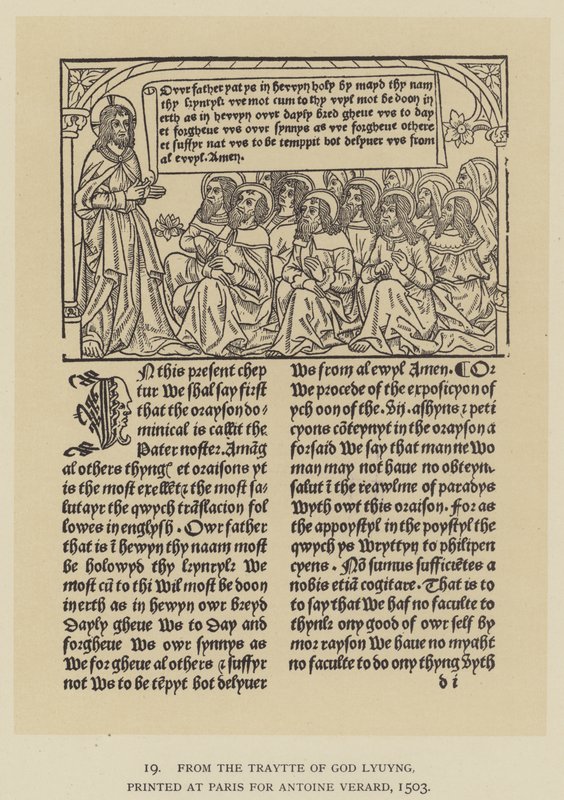 Z Traytte of God Lyuyng, wydrukowanej w Paryżu dla Antoine Verard autorstwa English School