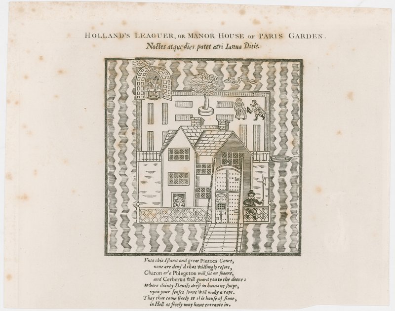 Frontyspis do Hollands Leaguer, 1632. Paris Garden autorstwa English School