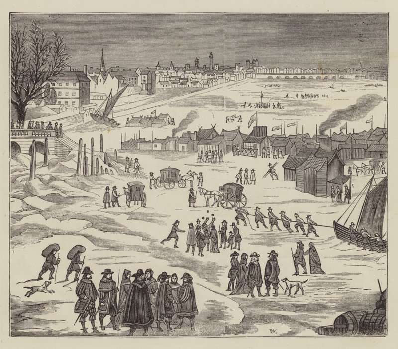 Frost Fair (grawerowanie) autorstwa English School