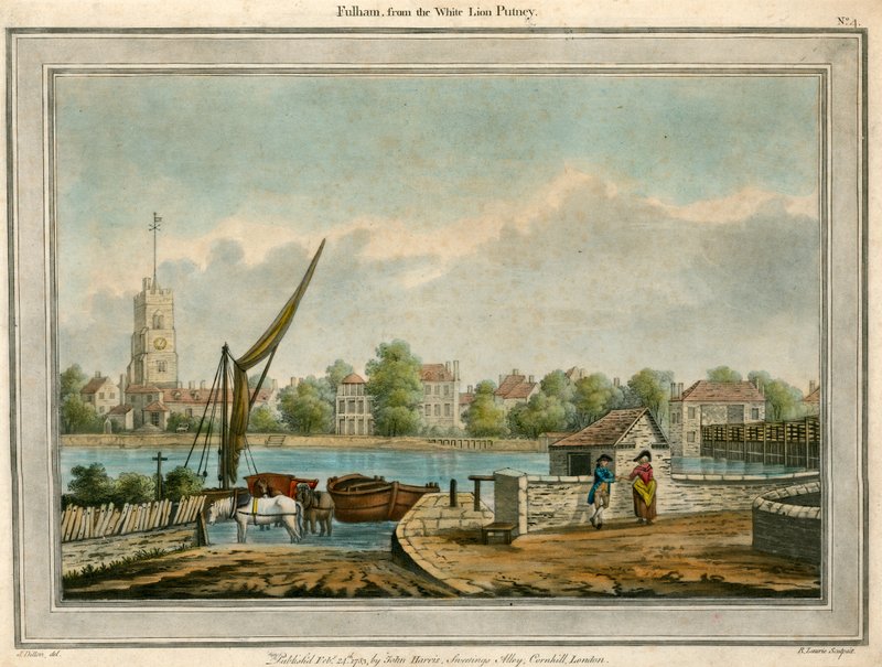 Fulham, Londyn, z Białego Lwa, Putney autorstwa English School