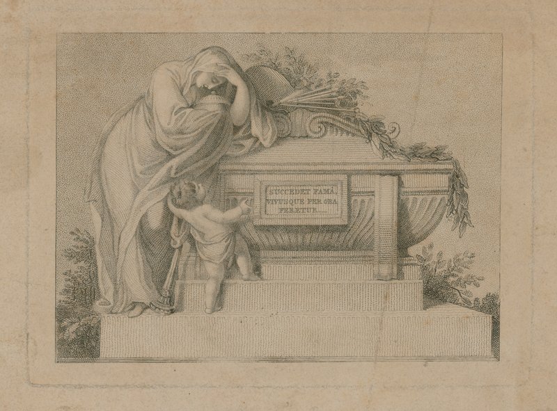 Bilet na pogrzeb Sir Joshuy Reynoldsa, 3 marca 1792 r. autorstwa English School