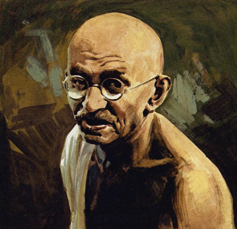 Gandhi był znany jako Mahatma lub Wielka Dusza autorstwa English School