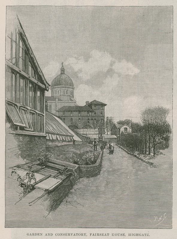 Ogród i oranżeria, Fairseat House, Highgate autorstwa English School