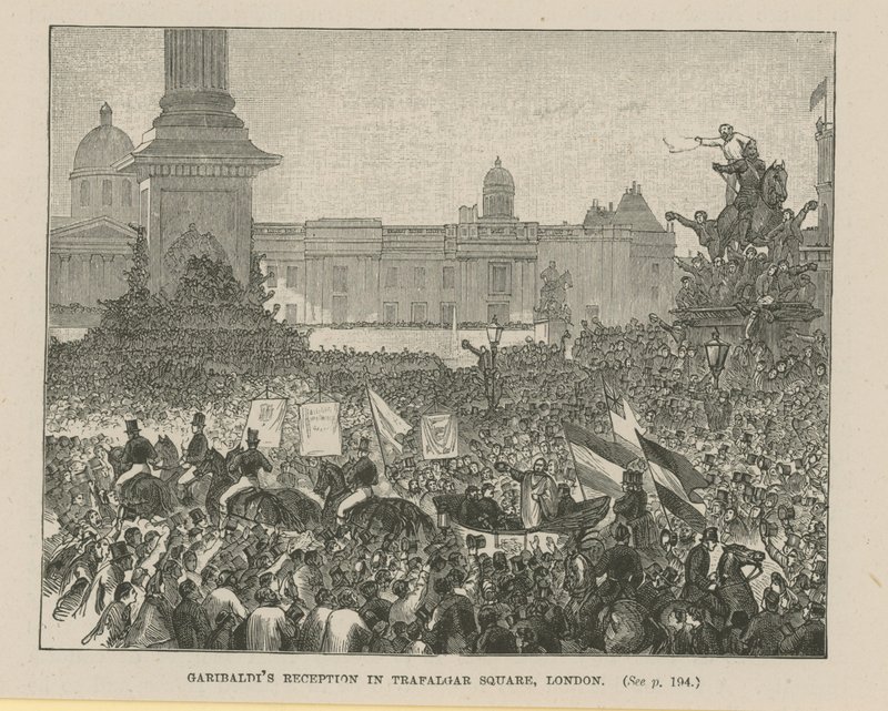 Garibaldis Recepcja na Trafalgar Square autorstwa English School
