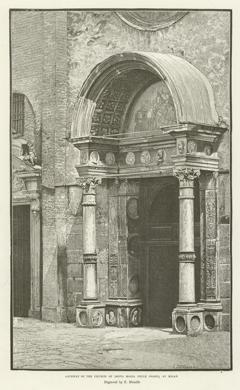 Brama kościoła Santa Maria Delle Grazie w Mediolanie autorstwa English School
