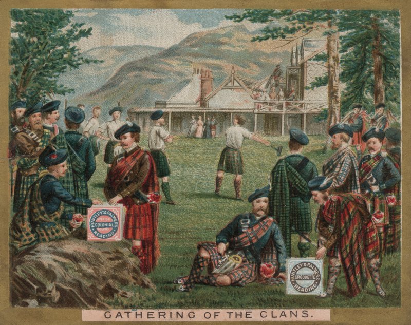 Spotkanie klanów (chromolitho) autorstwa English School