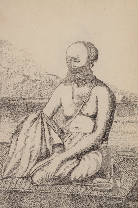 Gayatri lub Sekretna Modlitwa (grawerowanie) autorstwa English School