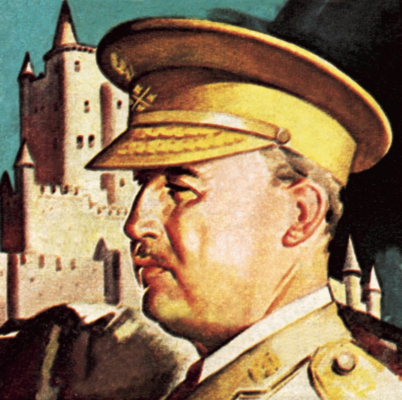 Generał Franco. Prezydent i dyktator Hiszpanii. autorstwa English School