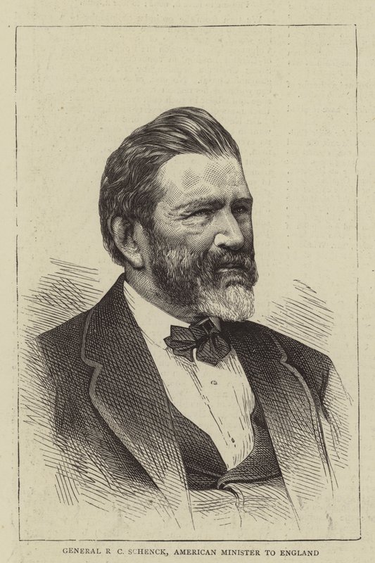 Generał R.C. Schenck, amerykański minister w Anglii (rycina) autorstwa English School