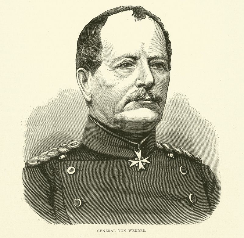 Generał Von Werder, wrzesień 1870 autorstwa English School