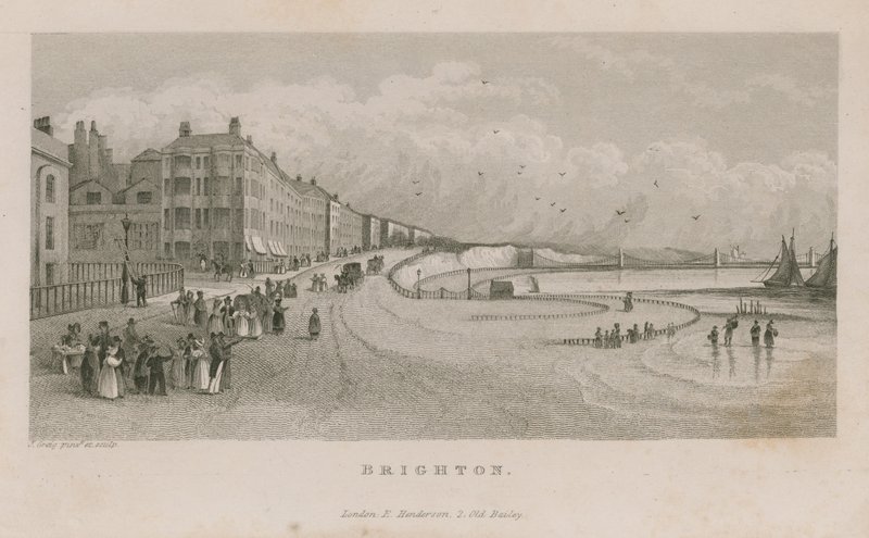 Widok ogólny wzdłuż wybrzeża w Brighton autorstwa English School