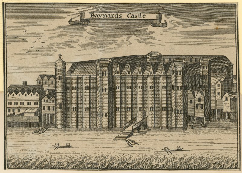 Ogólny widok zamku Baynards autorstwa English School