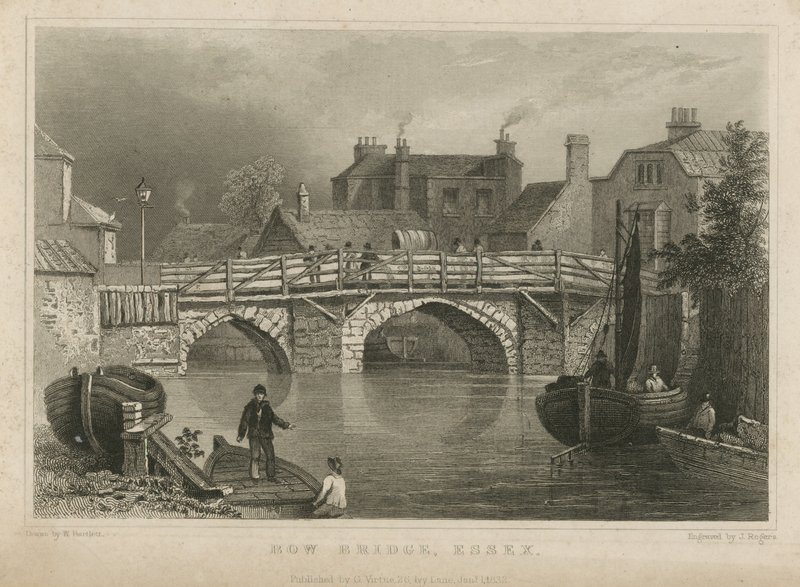 Ogólny widok mostu Bow Bridge autorstwa English School