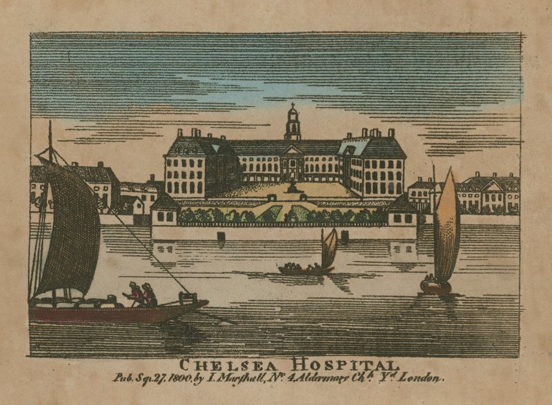 Ogólny widok szpitala Chelsea autorstwa English School