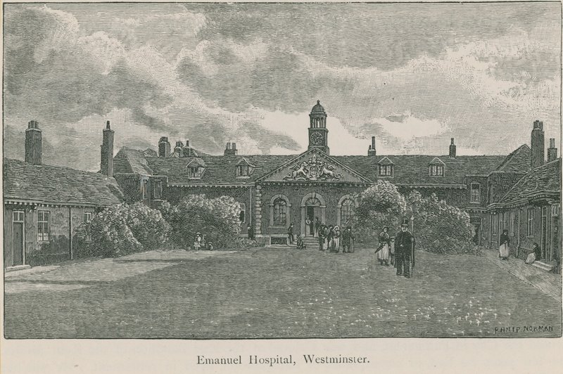 Ogólny widok szpitala Emanuel autorstwa English School