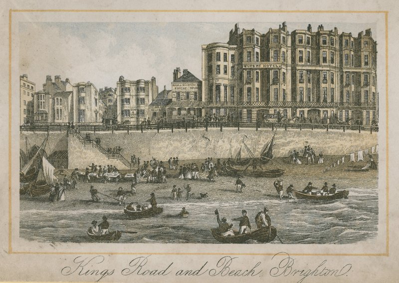 Ogólny widok na Kings Road i plażę w Brighton autorstwa English School