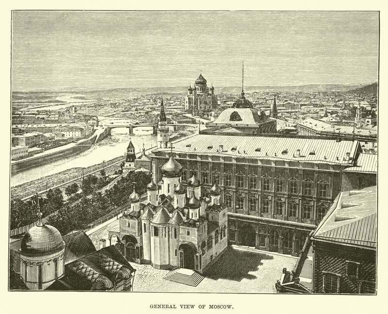 Ogólny widok Moskwy autorstwa English School