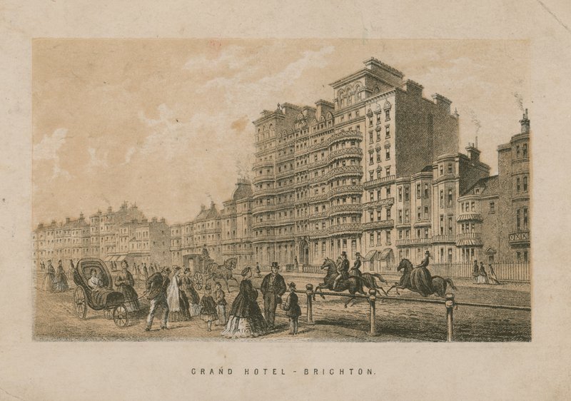 Ogólny widok na Grand Hotel w Brighton autorstwa English School
