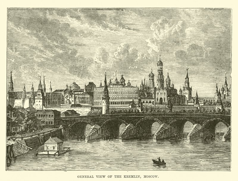 Widok ogólny Kremla, Moskwa autorstwa English School