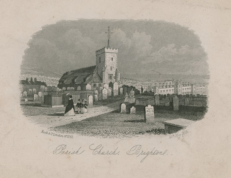 Widok ogólny kościoła parafialnego w Brighton autorstwa English School