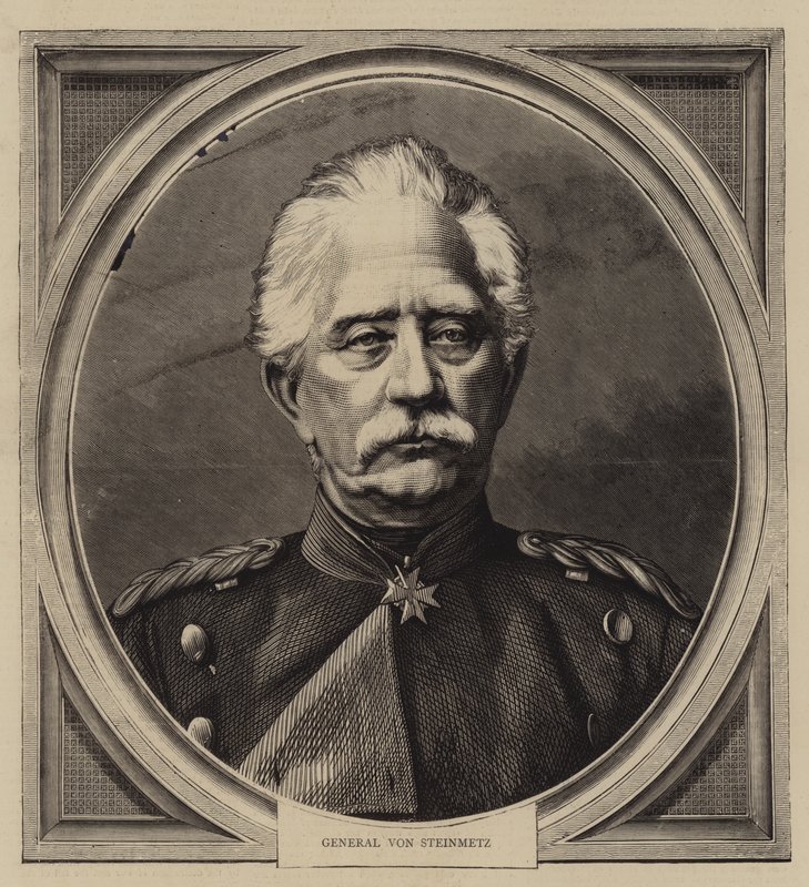 Generał von Steinmetz (rycina) autorstwa English School