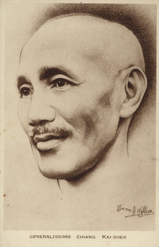 Generalissimus Chiang Kai-shek (litografia) autorstwa English School