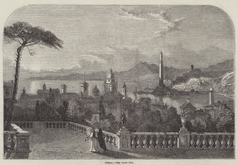 Genua (grawerowanie) autorstwa English School