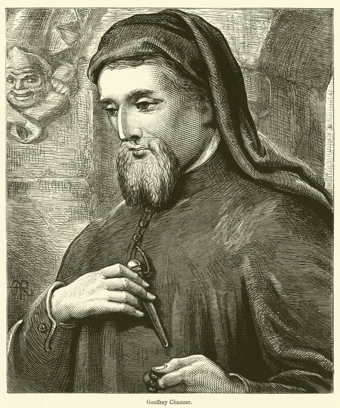 Geoffrey Chaucer (Grawerowanie) autorstwa English School