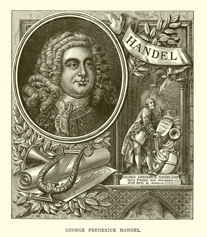 George Frederick Handel autorstwa English School