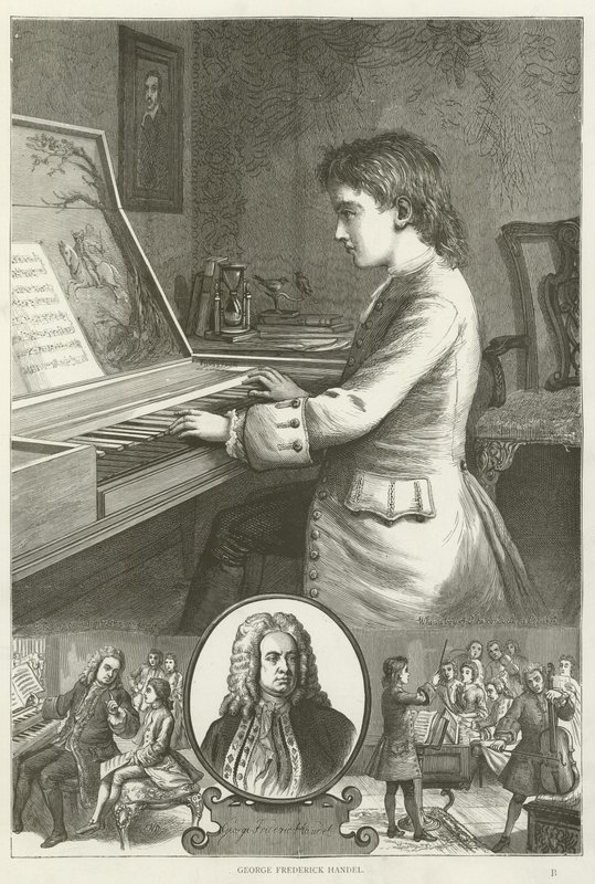 George Frederick Handel autorstwa English School
