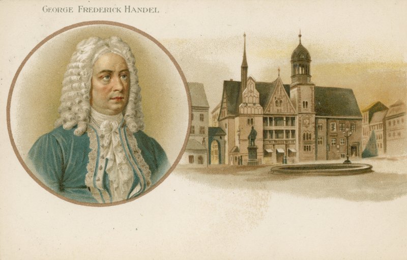 George Frideric Handel, brytyjski kompozytor urodzony w Niemczech autorstwa English School