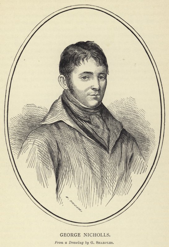 George Nicholls, Z rysunku G. Sharplesa autorstwa English School