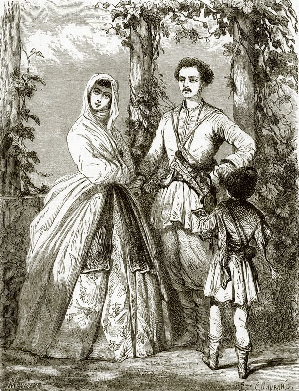 Stroje gruzińskie autorstwa English School
