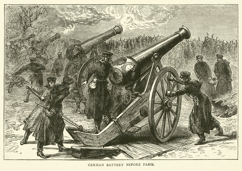 Bateria niemiecka przed Paryżem, styczeń 1871 r autorstwa English School