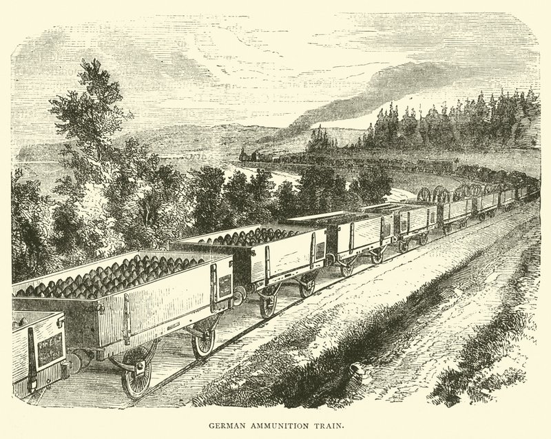 Niemiecki pociąg z amunicją, wrzesień 1870 autorstwa English School