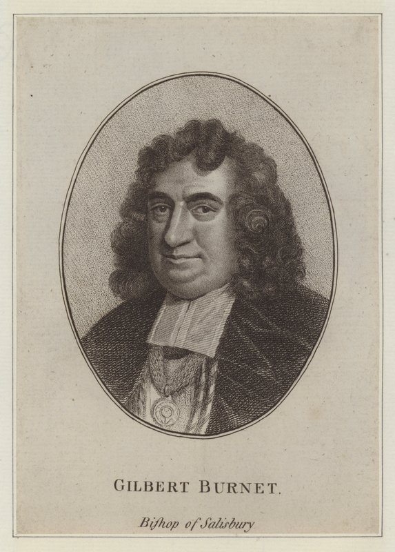 Gilbert Burnet, biskup Salisbury, pisarz i historyk (rycina) autorstwa English School