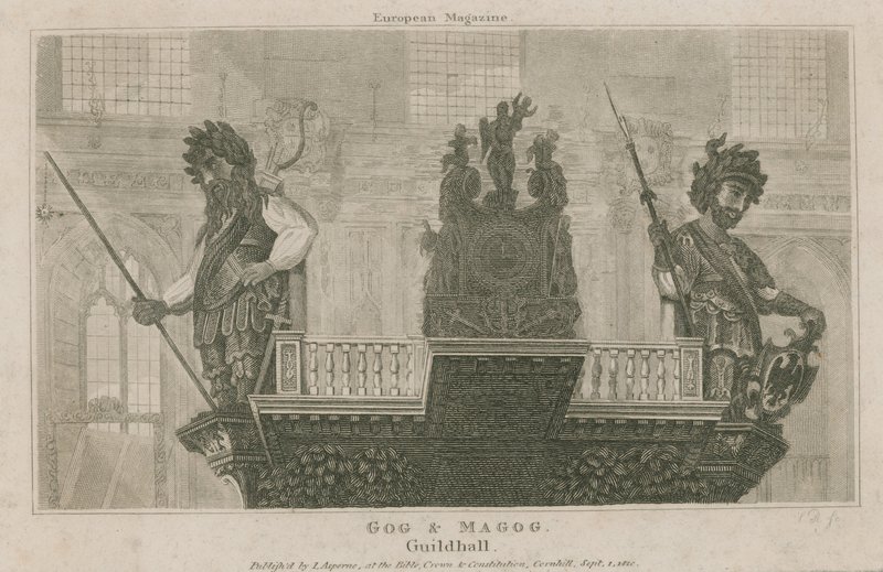 Gog i Magog, Guildhall, Londyn autorstwa English School