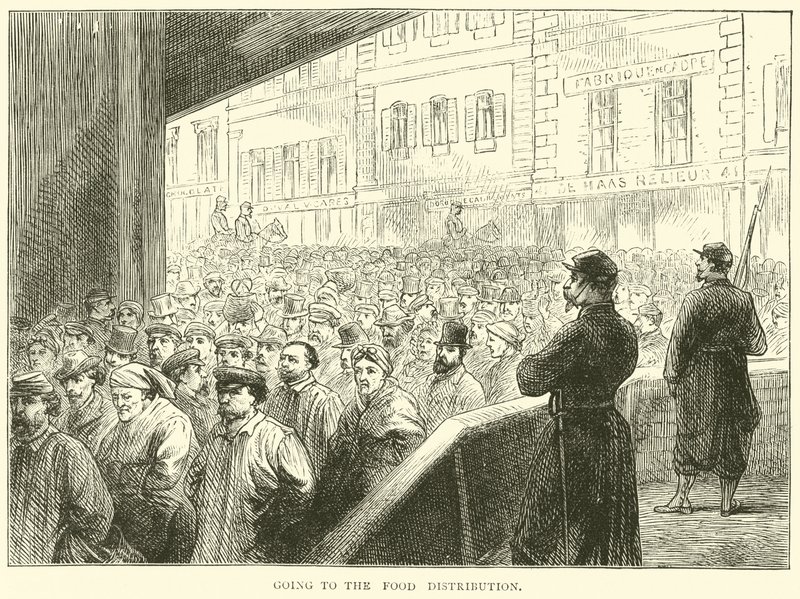 Idąc do dystrybucji żywności, marzec 1871 autorstwa English School