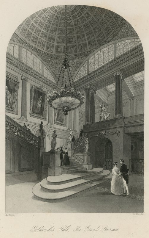 Sala Złotników, Wielkie Schody autorstwa English School
