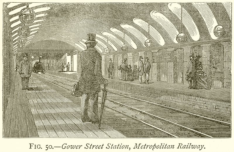 Stacja Gower Street, Metropolitan Railway autorstwa English School