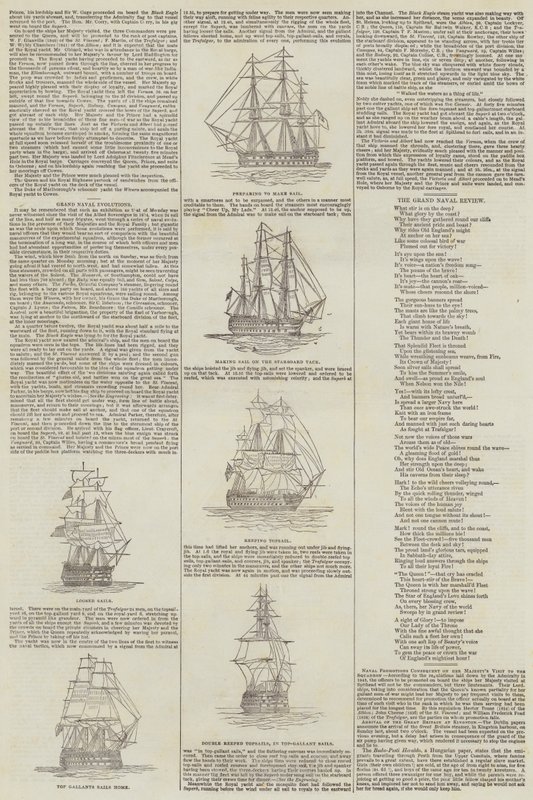 Grand Naval Evolutions (grawerowanie) autorstwa English School